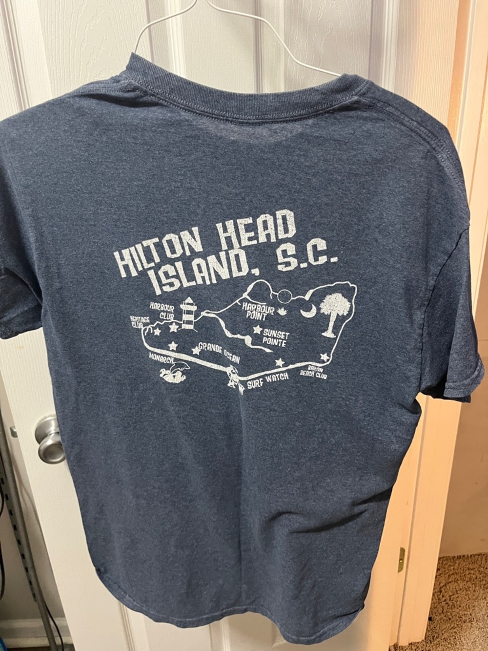 Gildan Heather Navy Crewneck T-Shirt